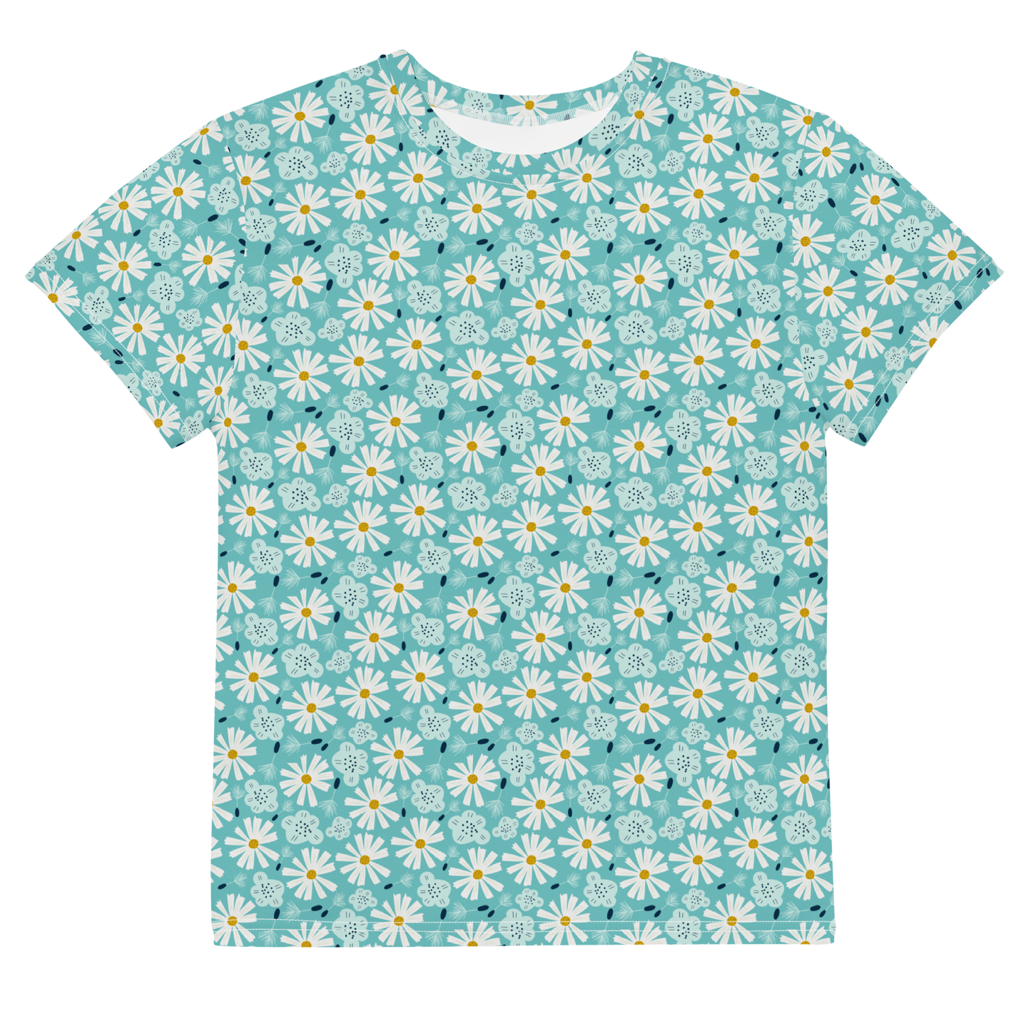 Scandinavian Spring Floral | Seamless Patterns | All-Over Print Youth Crew Neck T-shirt - #10