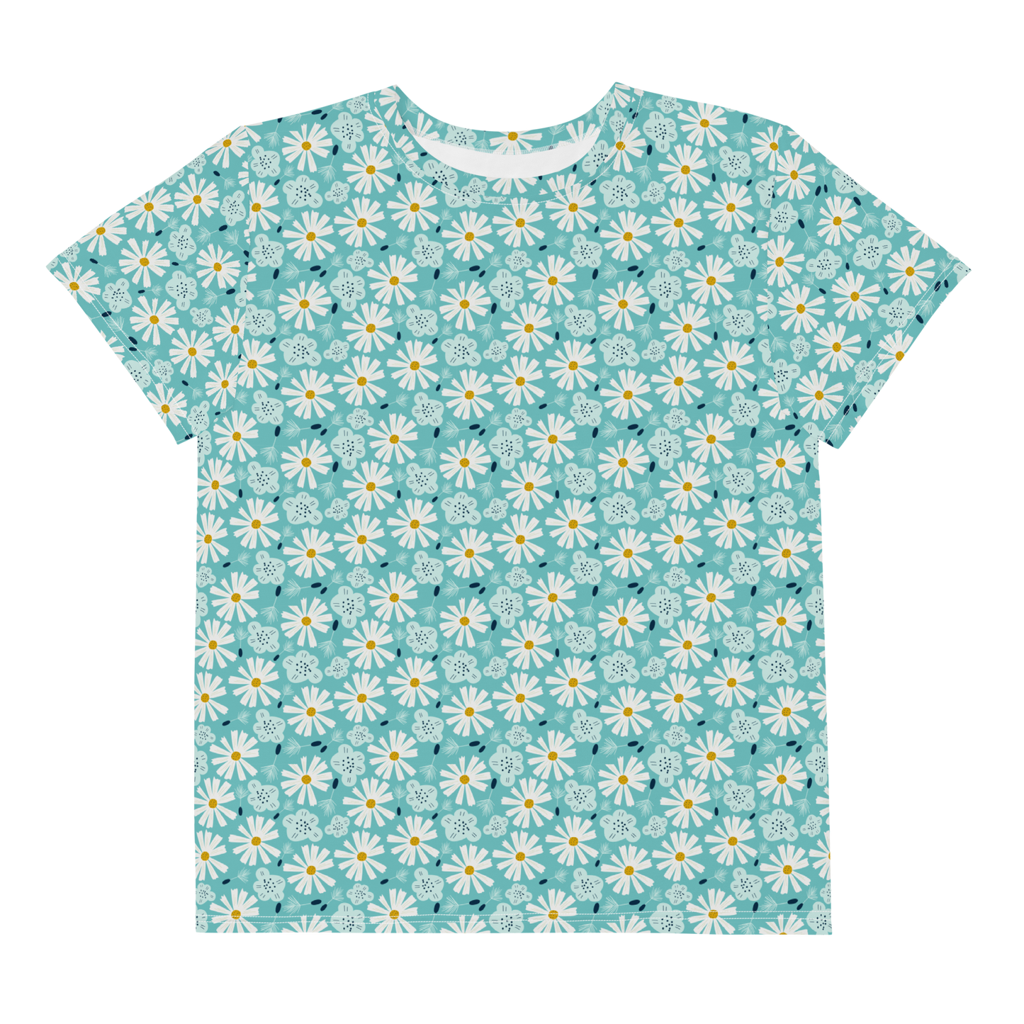 Scandinavian Spring Floral | Seamless Patterns | All-Over Print Youth Crew Neck T-shirt - #10