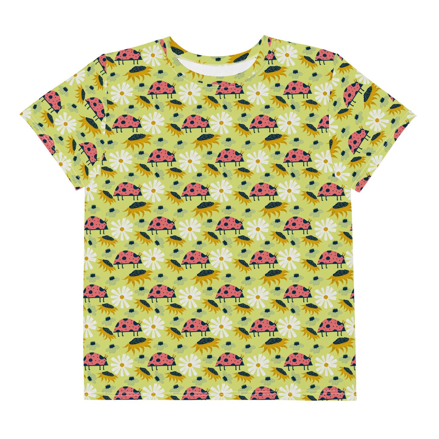 Scandinavian Spring Floral | Seamless Patterns | All-Over Print Youth Crew Neck T-shirt - #6