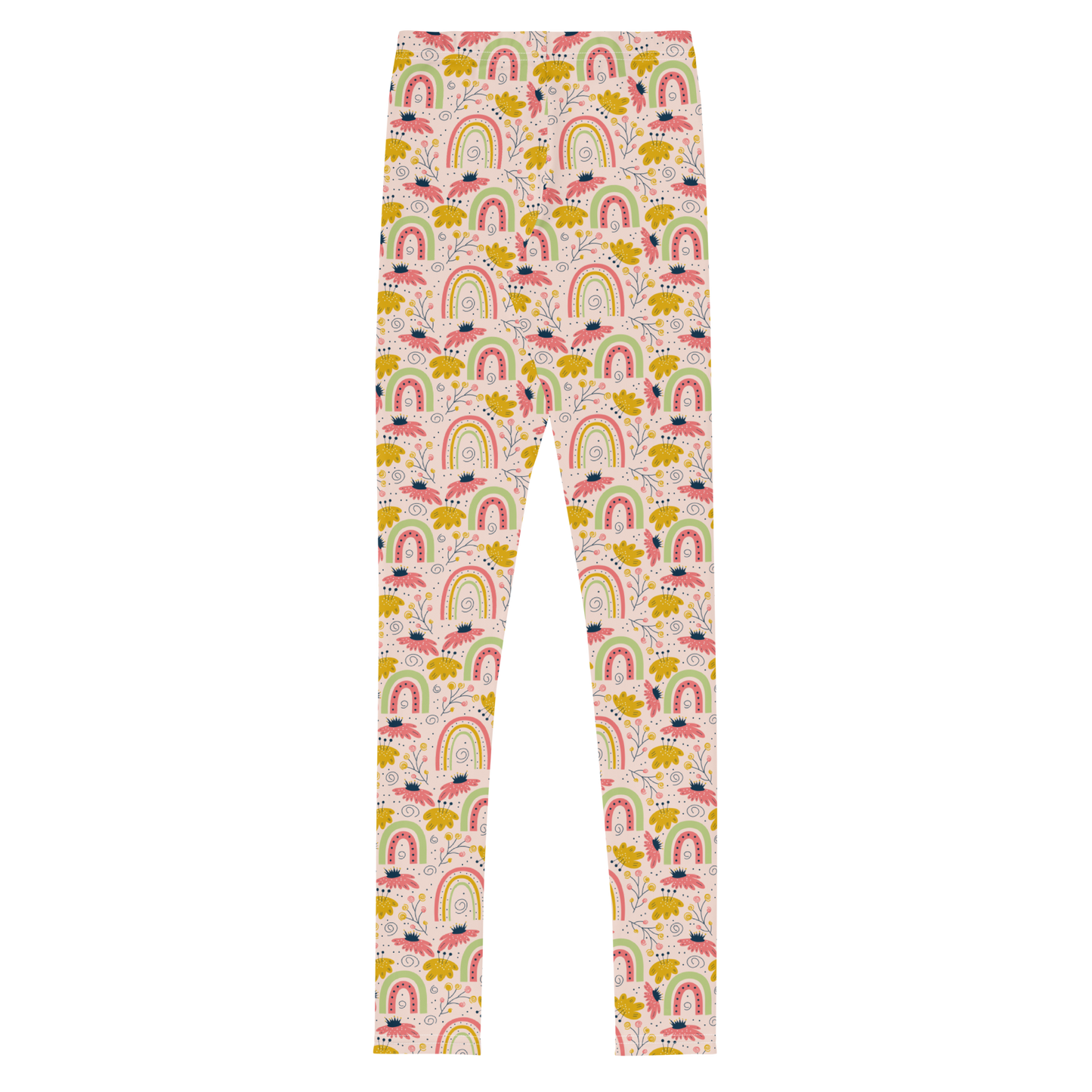 Scandinavian Spring Floral | Seamless Patterns | All-Over Print Youth Leggings - #7