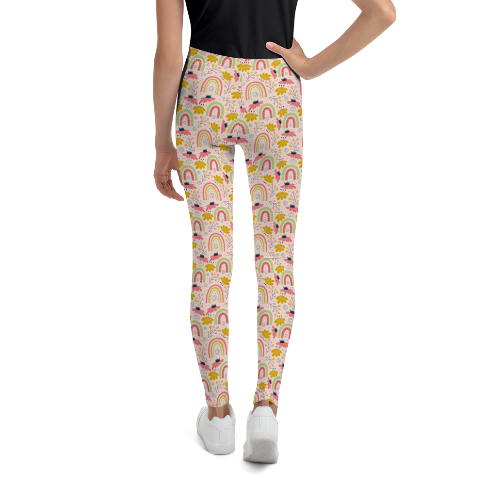 Scandinavian Spring Floral | Seamless Patterns | All-Over Print Youth Leggings - #7