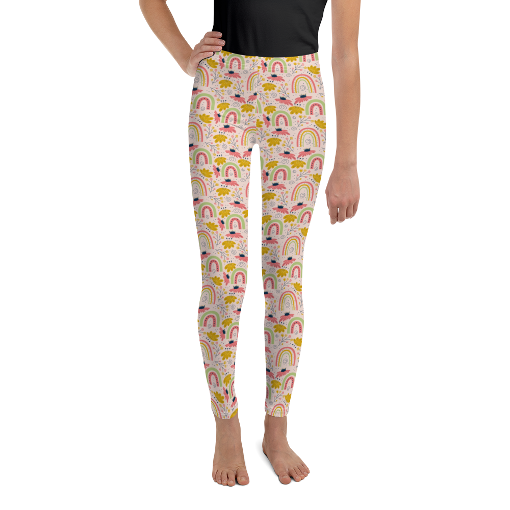 Scandinavian Spring Floral | Seamless Patterns | All-Over Print Youth Leggings - #7