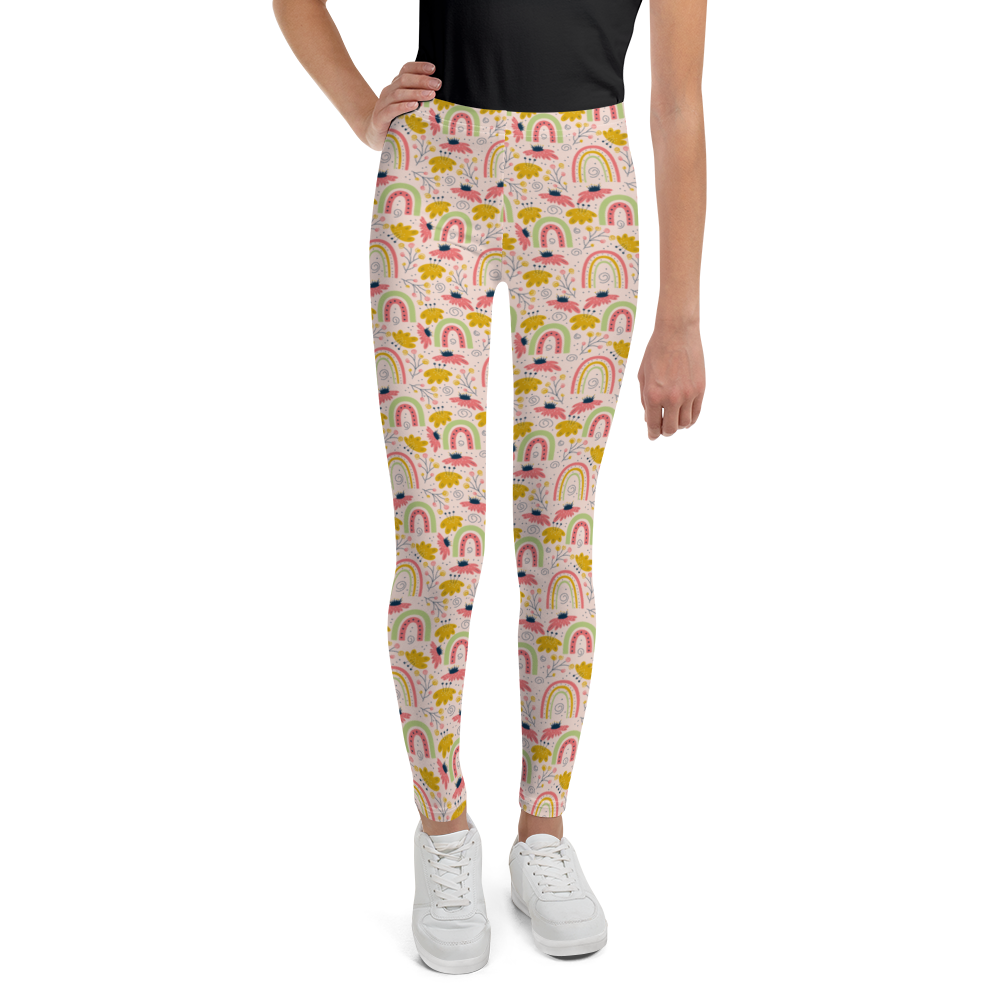 Scandinavian Spring Floral | Seamless Patterns | All-Over Print Youth Leggings - #7