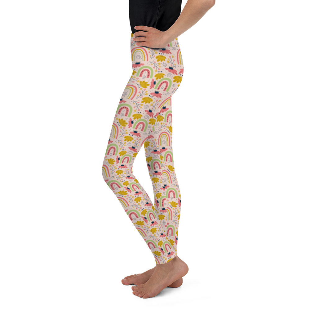 Scandinavian Spring Floral | Seamless Patterns | All-Over Print Youth Leggings - #7