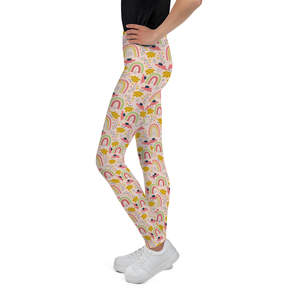 Scandinavian Spring Floral | Seamless Patterns | All-Over Print Youth Leggings - #7