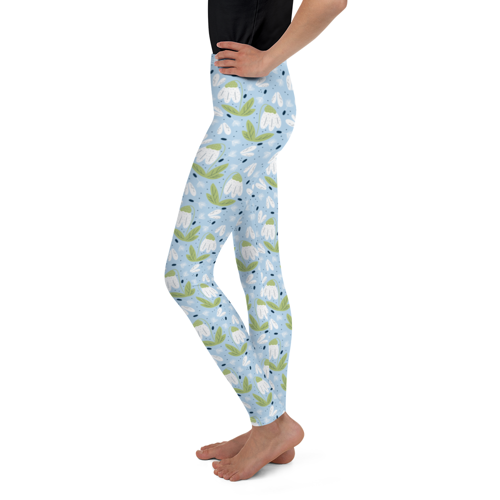 Scandinavian Spring Floral | Seamless Patterns | All-Over Print Youth Leggings - #3