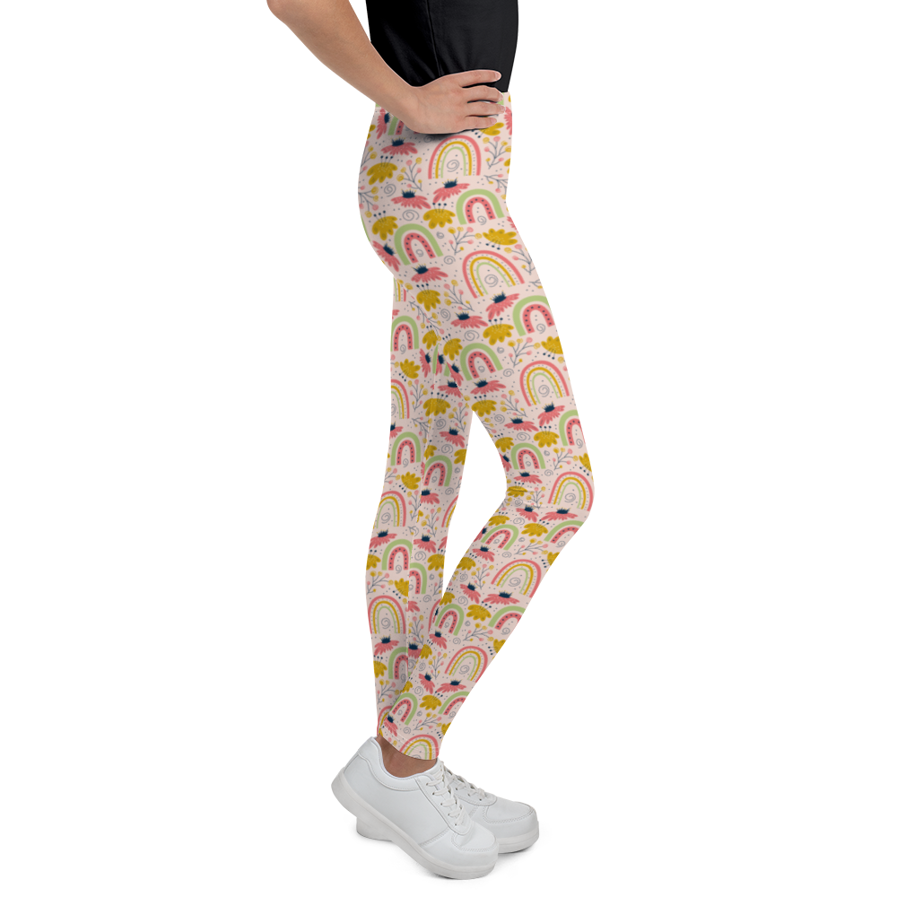 Scandinavian Spring Floral | Seamless Patterns | All-Over Print Youth Leggings - #7