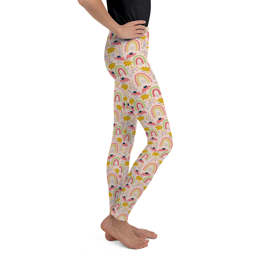 Scandinavian Spring Floral | Seamless Patterns | All-Over Print Youth Leggings - #7