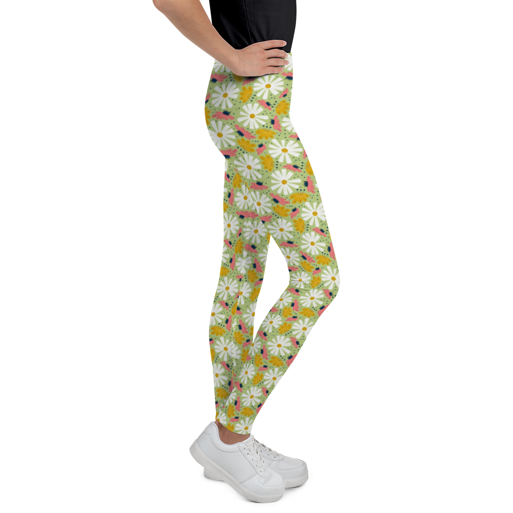 Scandinavian Spring Floral | Seamless Patterns | All-Over Print Youth Leggings - #4