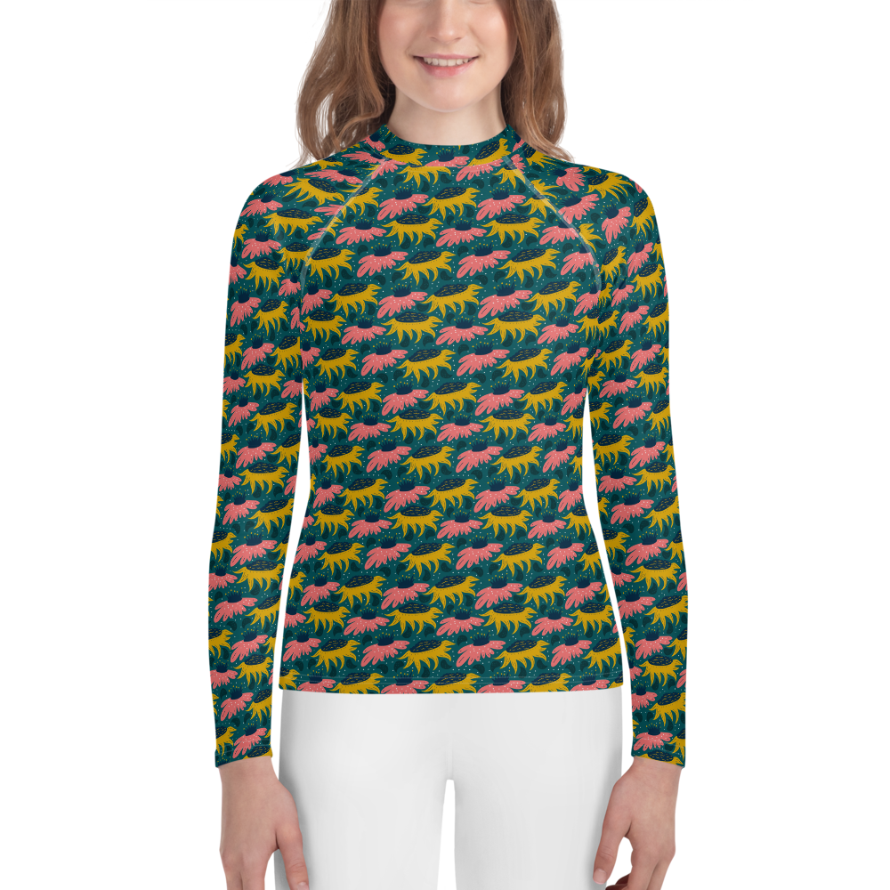 Scandinavian Spring Floral | Seamless Patterns | All-Over Print Youth Rash Guard - #8