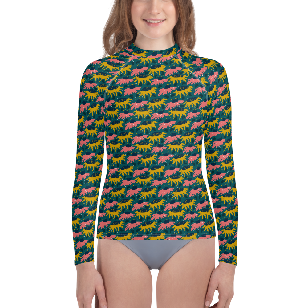 Scandinavian Spring Floral | Seamless Patterns | All-Over Print Youth Rash Guard - #8