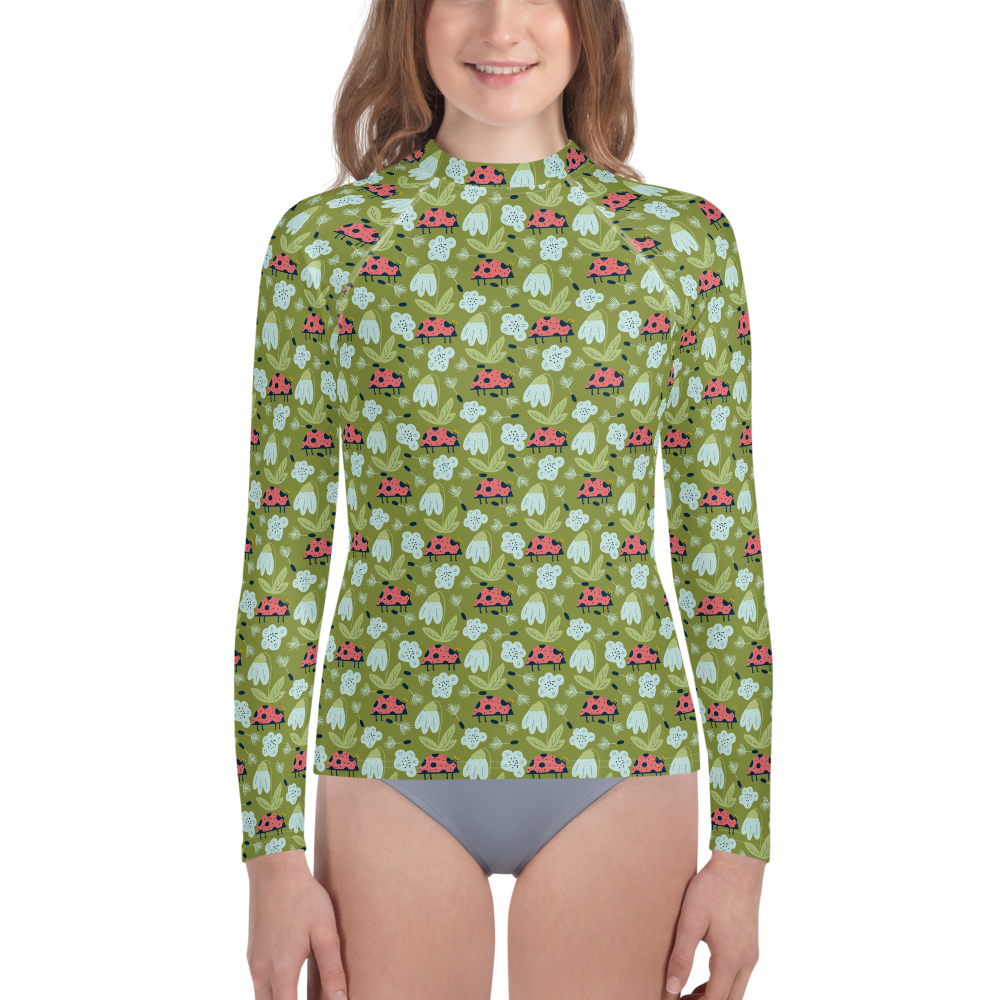 Scandinavian Spring Floral | Seamless Patterns | All-Over Print Youth Rash Guard - #5