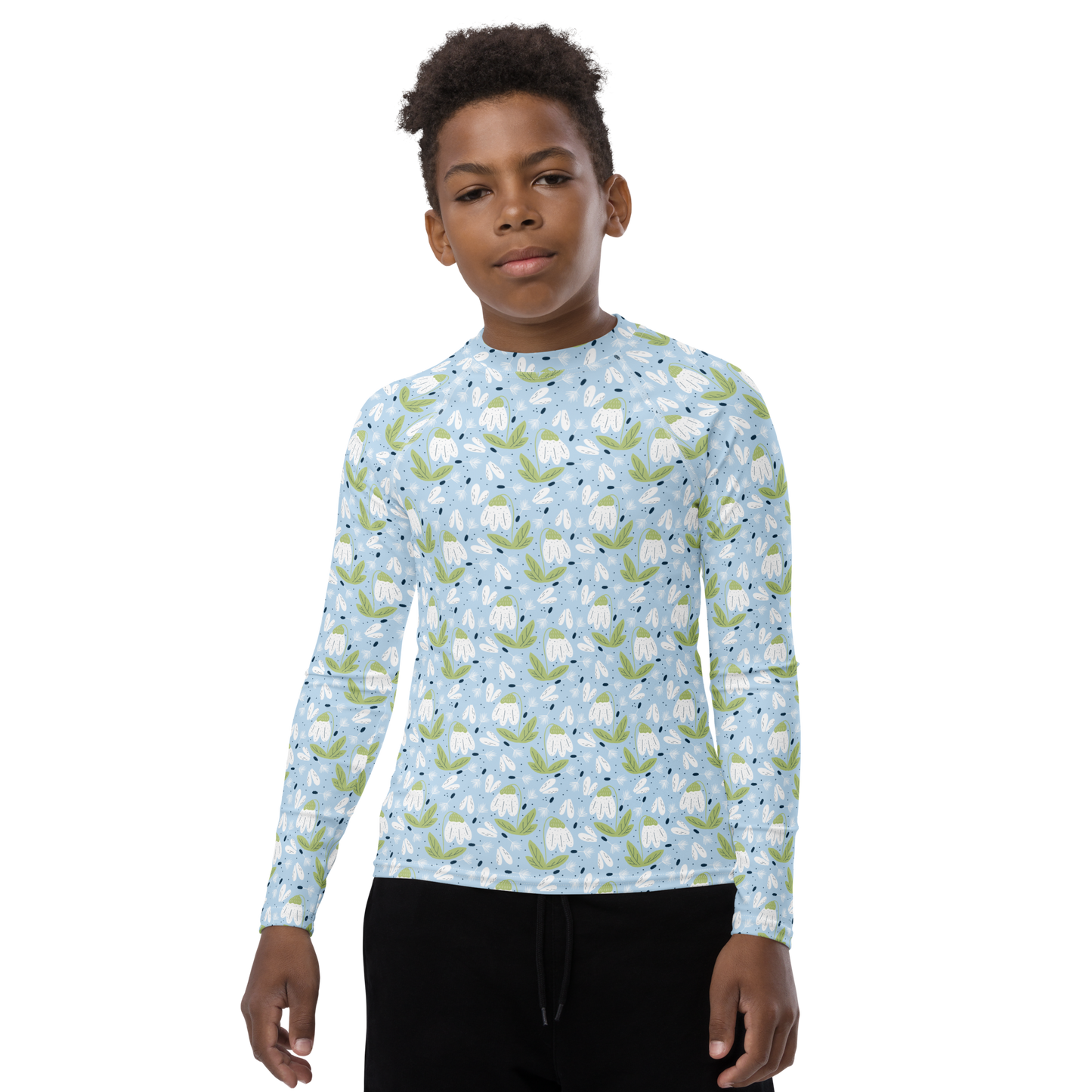 Scandinavian Spring Floral | Seamless Patterns | All-Over Print Youth Rash Guard - #3