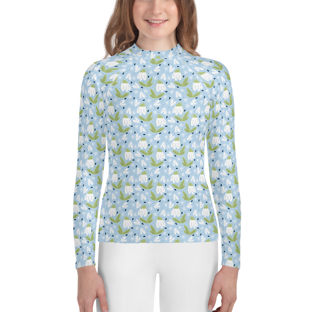 Scandinavian Spring Floral | Seamless Patterns | All-Over Print Youth Rash Guard - #3