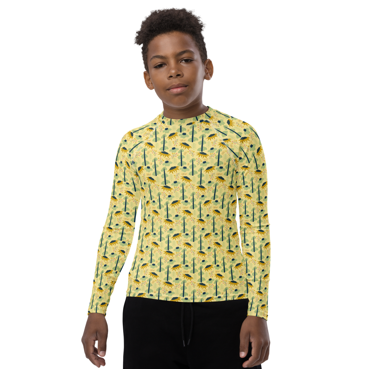 Scandinavian Spring Floral | Seamless Patterns | All-Over Print Youth Rash Guard - #1