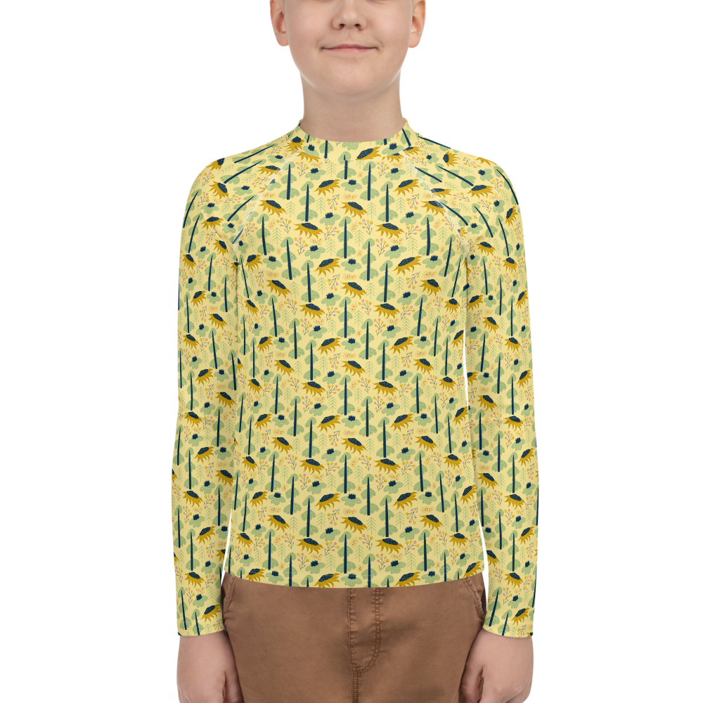 Scandinavian Spring Floral | Seamless Patterns | All-Over Print Youth Rash Guard - #1