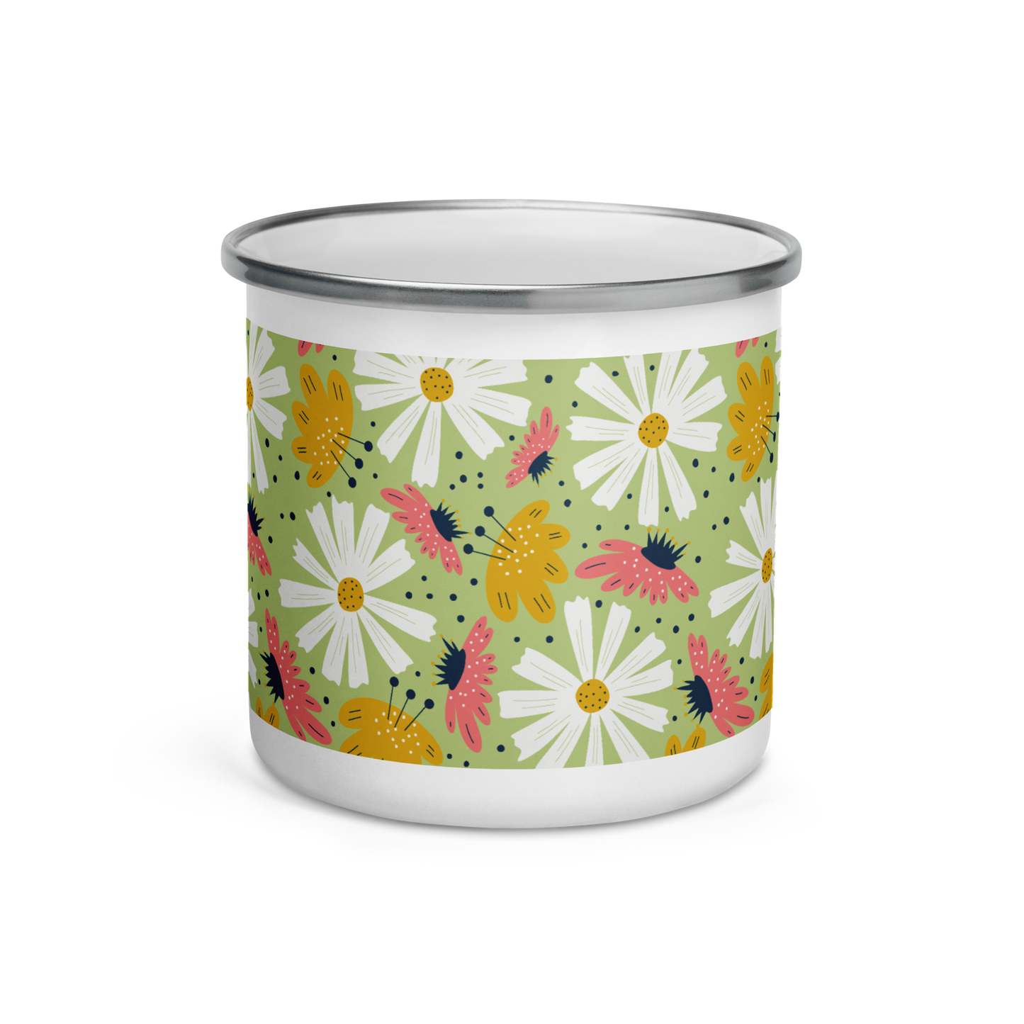 Scandinavian Spring Floral | Seamless Patterns | Enamel Mug - #4