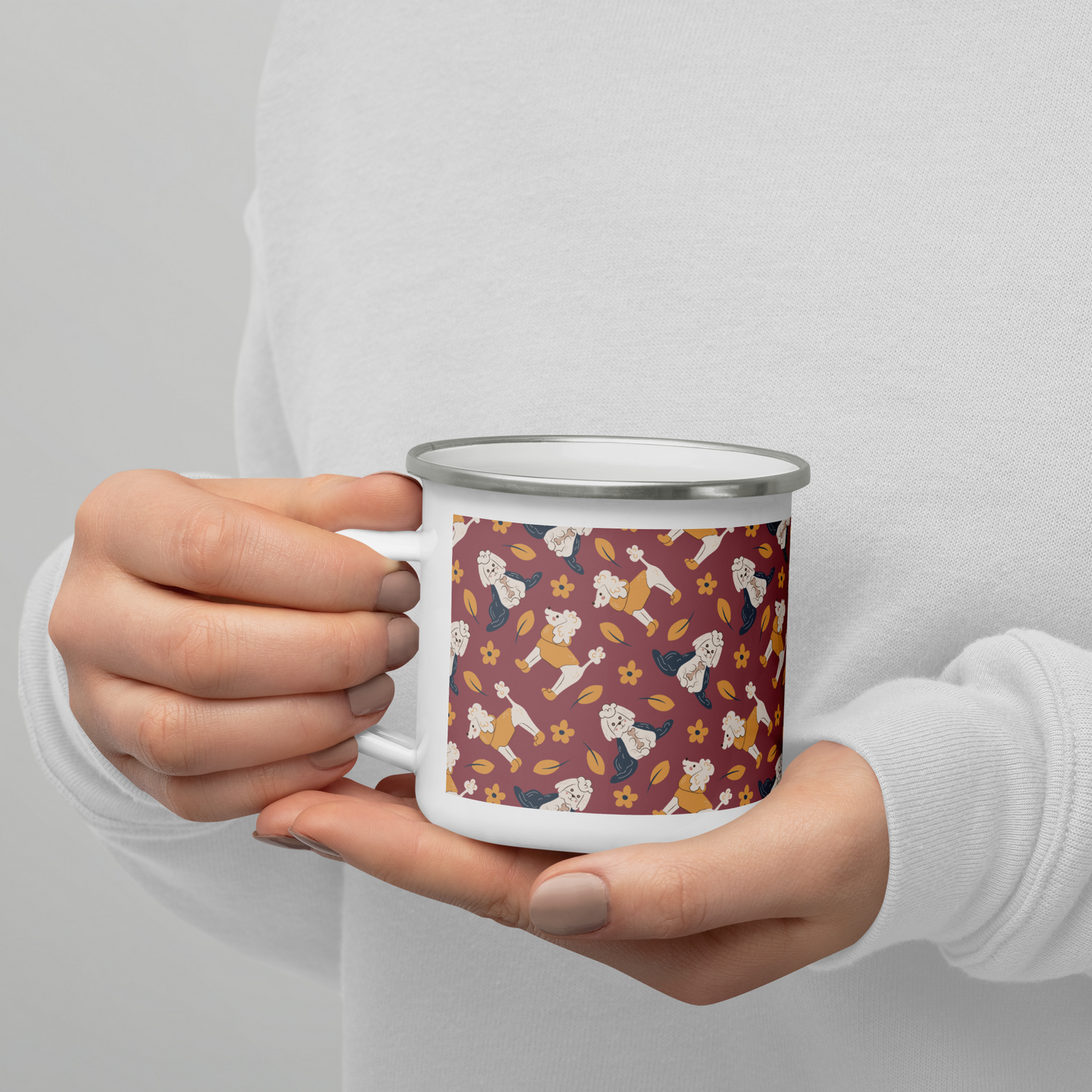 Cozy Dogs | Seamless Patterns | Enamel Mug - #9