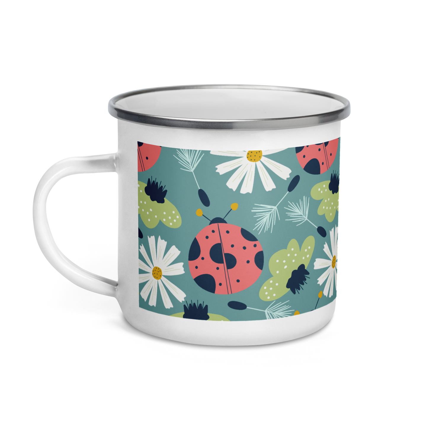 Scandinavian Spring Floral | Seamless Patterns | Enamel Mug - #2