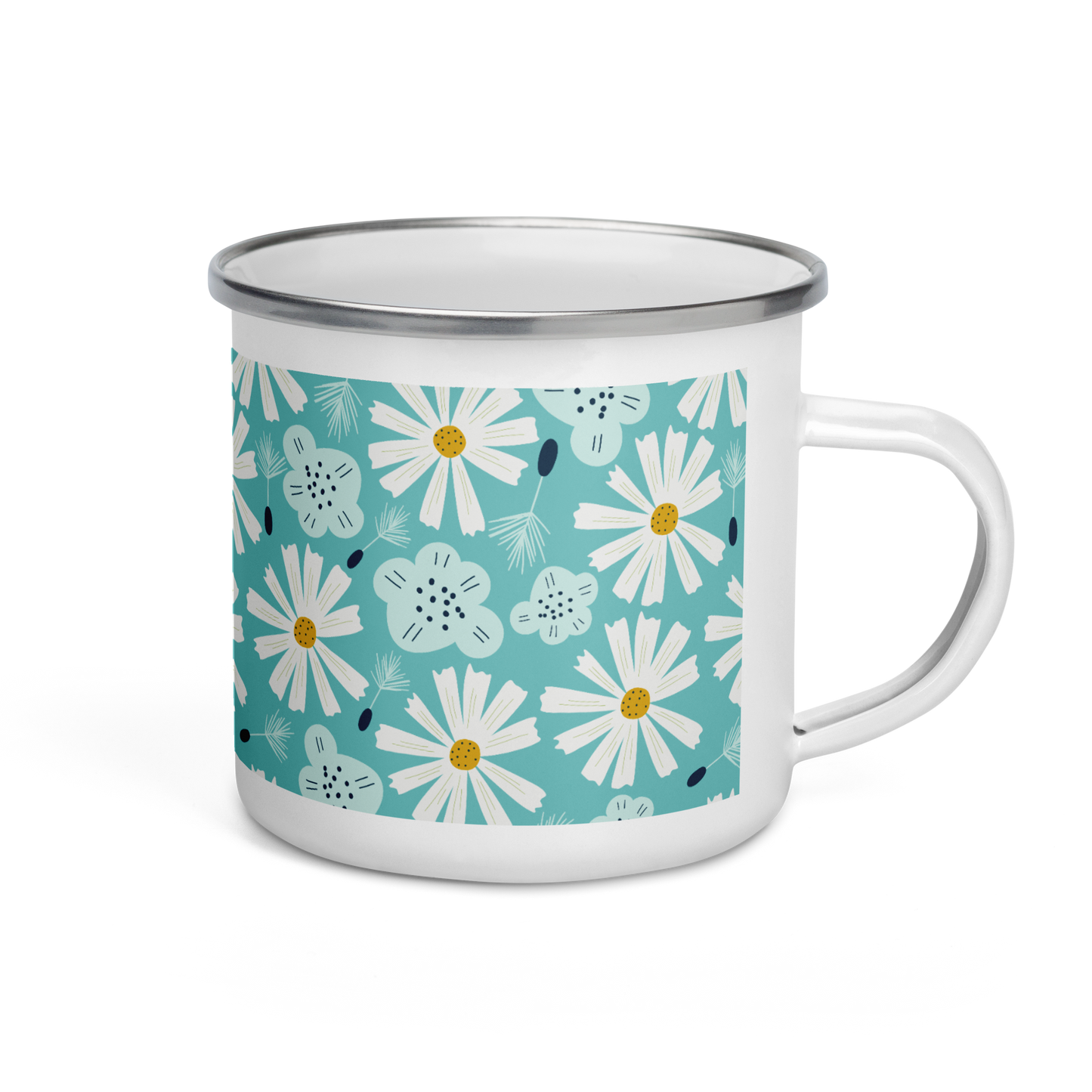 Scandinavian Spring Floral | Seamless Patterns | Enamel Mug - #10