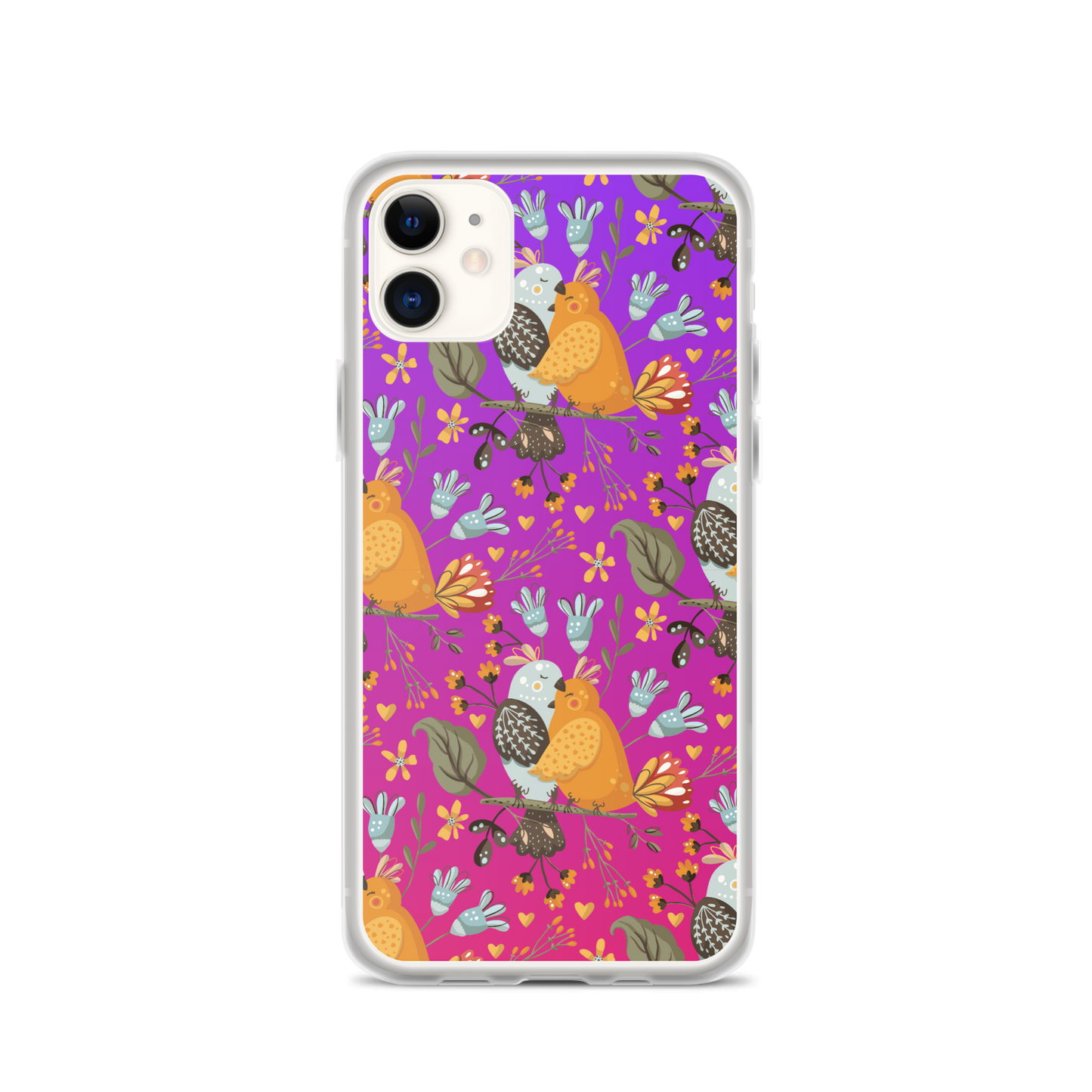 Pink & Purple | Boho Birds Pattern | Bohemian Style | iPhone Case - #4