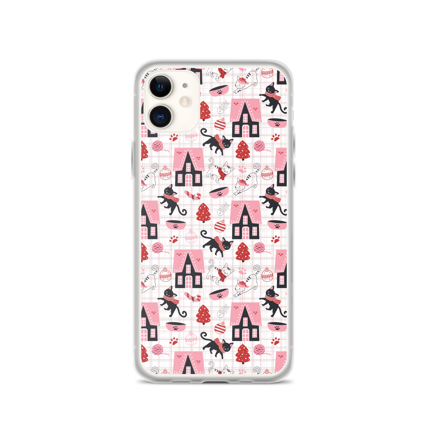 Winter Christmas Cat | Seamless Patterns | iPhone Case - #5