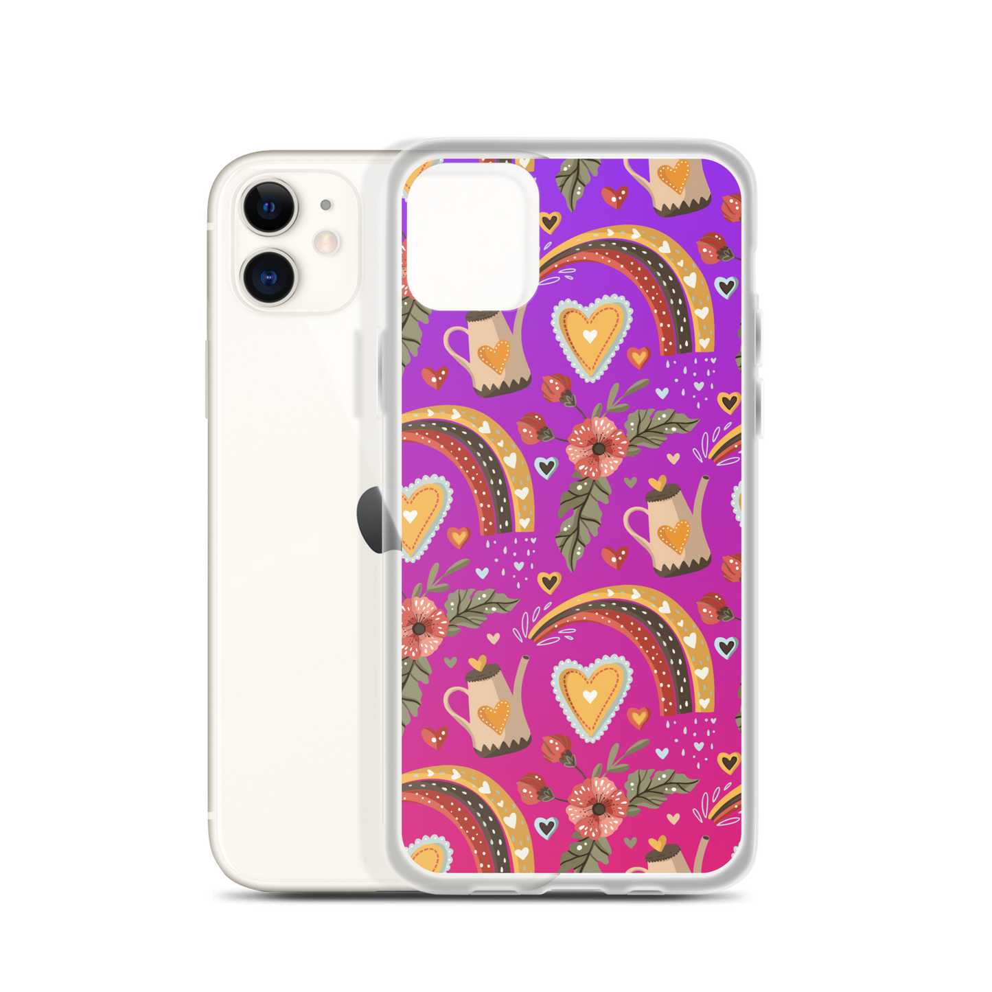 Pink & Purple | Boho Birds Pattern | Bohemian Style | iPhone Case - #6