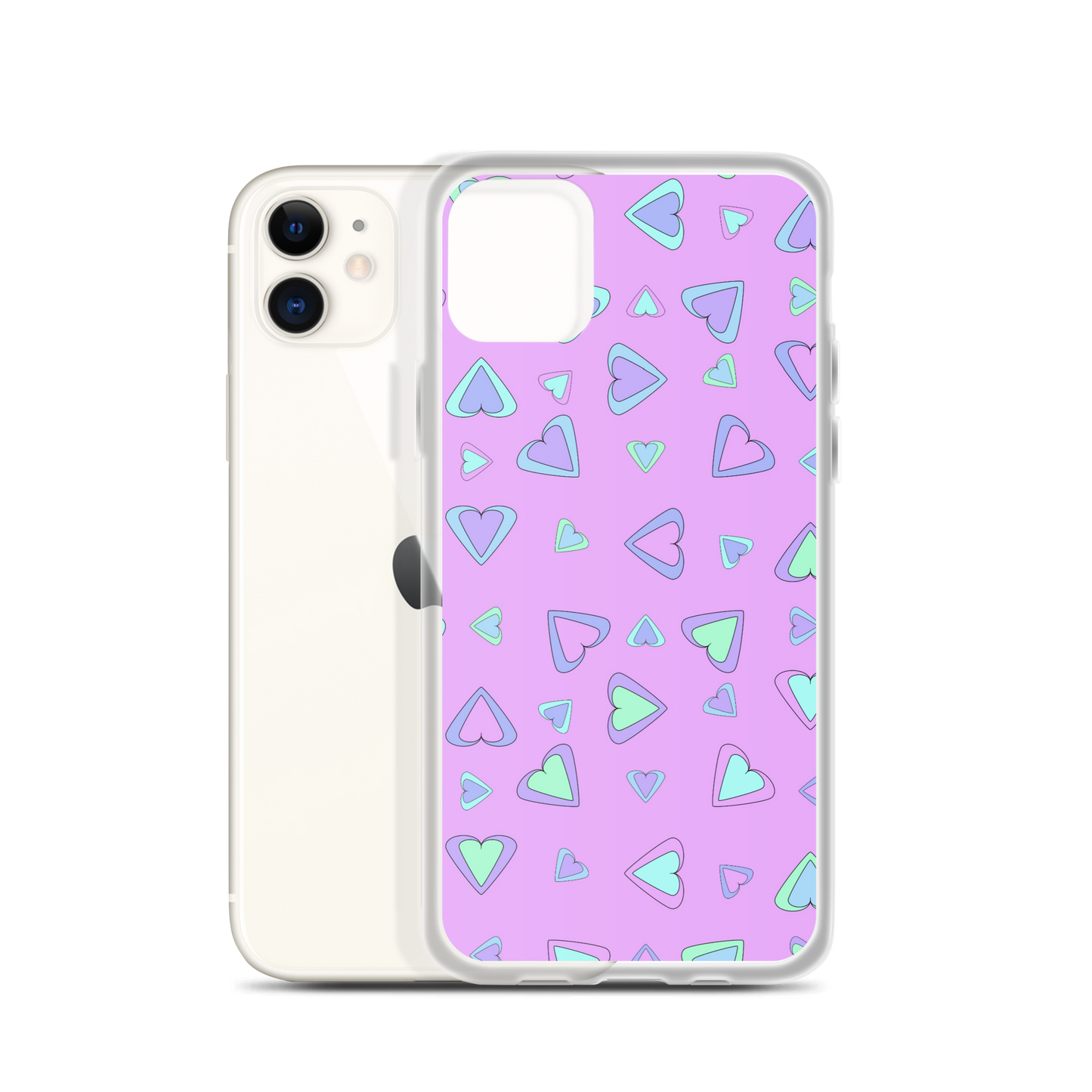 Rainbow Of Hearts | Batch 01 | Seamless Patterns | iPhone Case - #5