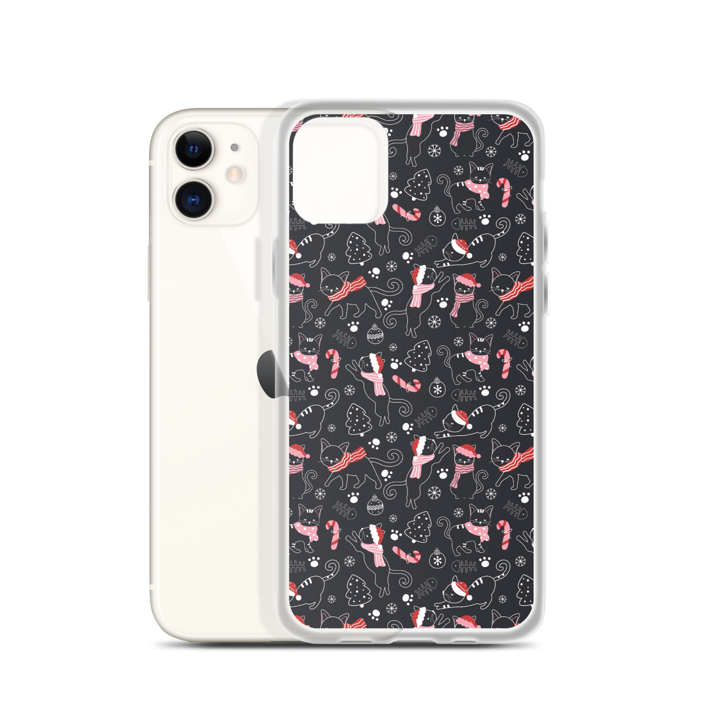 Winter Christmas Cat | Seamless Patterns | iPhone Case - #4