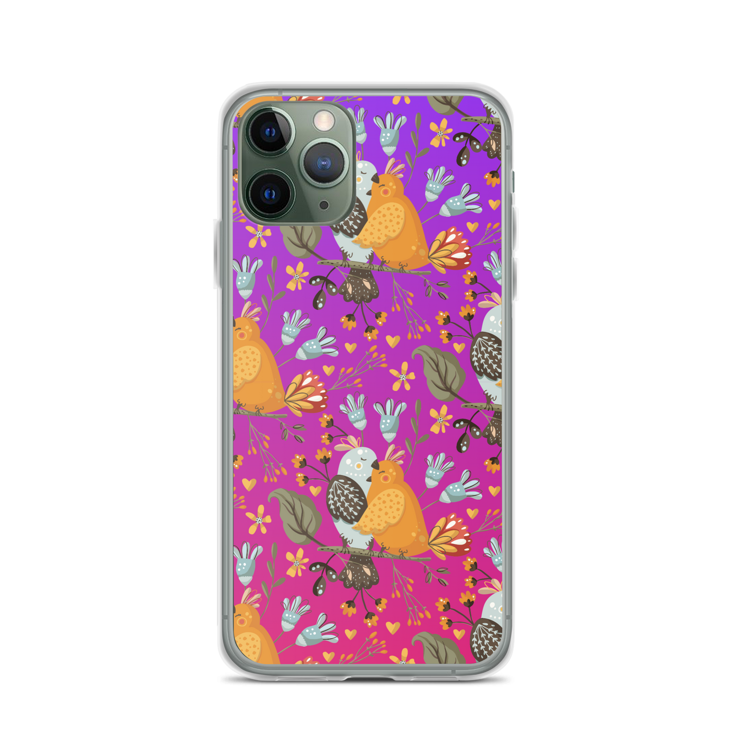 Pink & Purple | Boho Birds Pattern | Bohemian Style | iPhone Case - #4