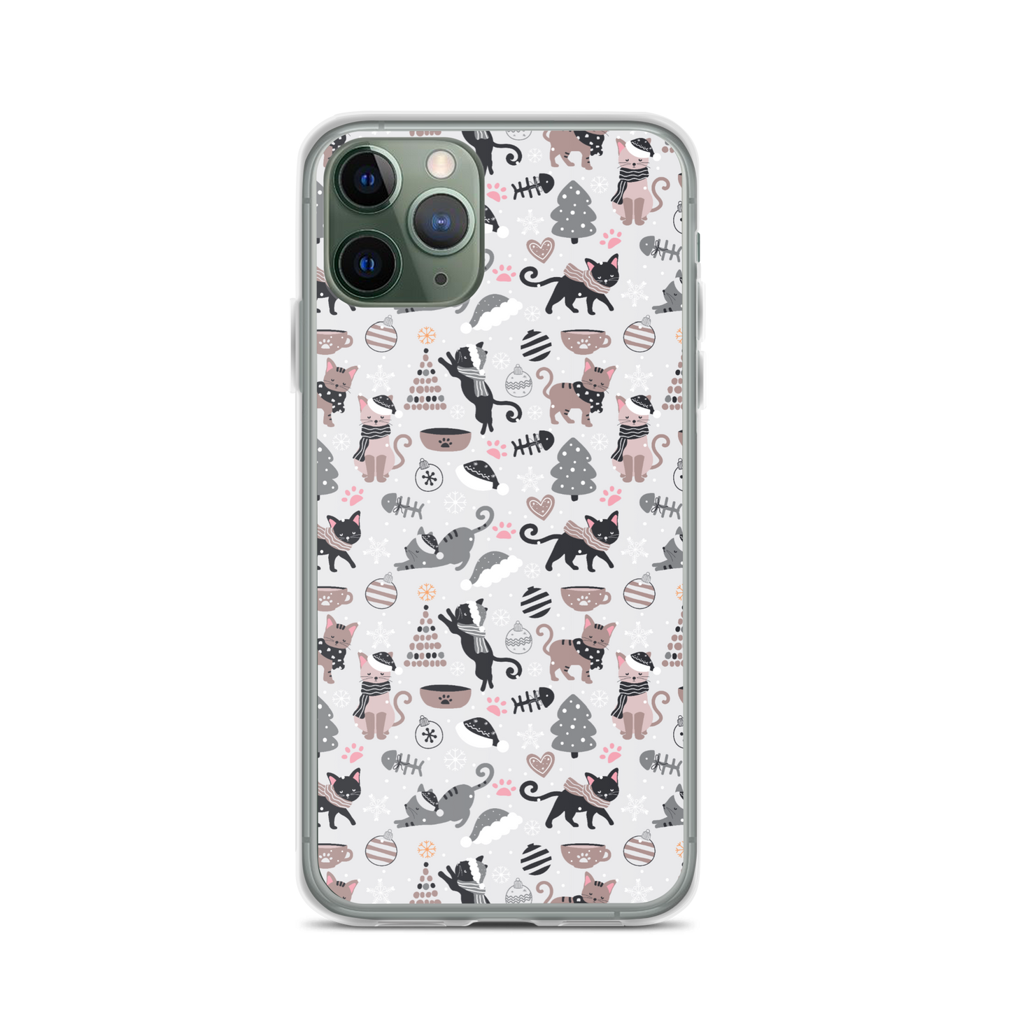 Winter Christmas Cat | Seamless Patterns | iPhone Case - #6