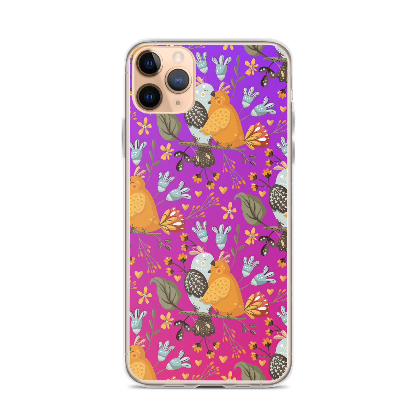 Pink & Purple | Boho Birds Pattern | Bohemian Style | iPhone Case - #4