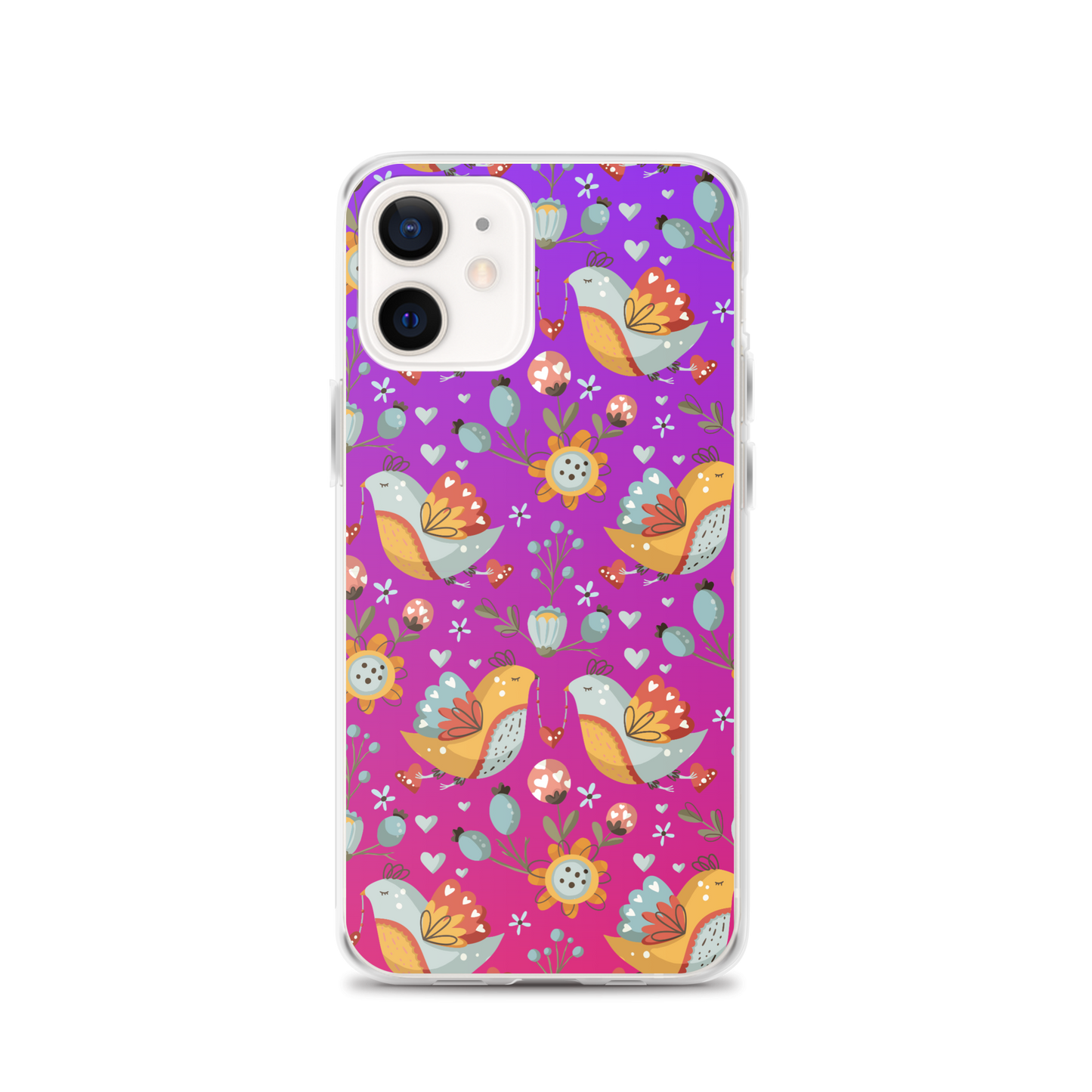 Pink & Purple | Boho Birds Pattern | Bohemian Style | iPhone Case - #2