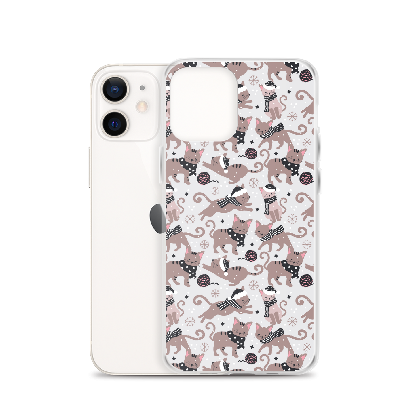 Winter Christmas Cat | Seamless Patterns | iPhone Case - #1