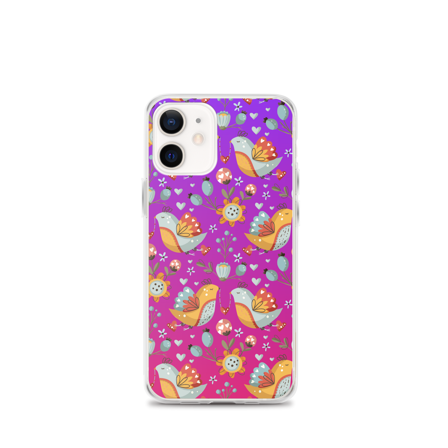 Pink & Purple | Boho Birds Pattern | Bohemian Style | iPhone Case - #2