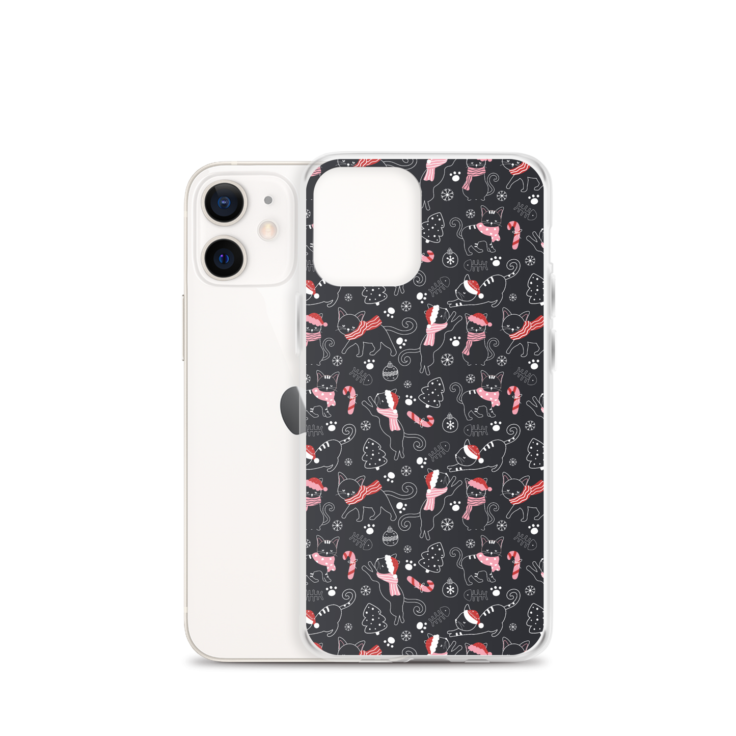 Winter Christmas Cat | Seamless Patterns | iPhone Case - #4