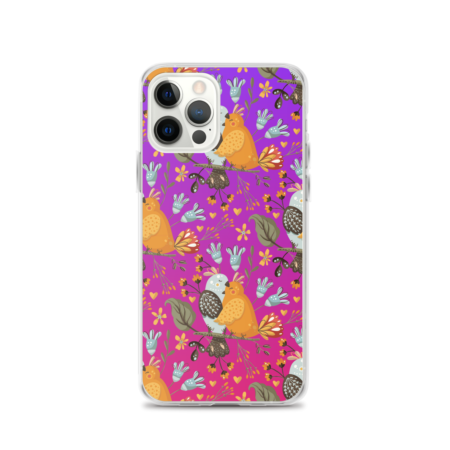 Pink & Purple | Boho Birds Pattern | Bohemian Style | iPhone Case - #4