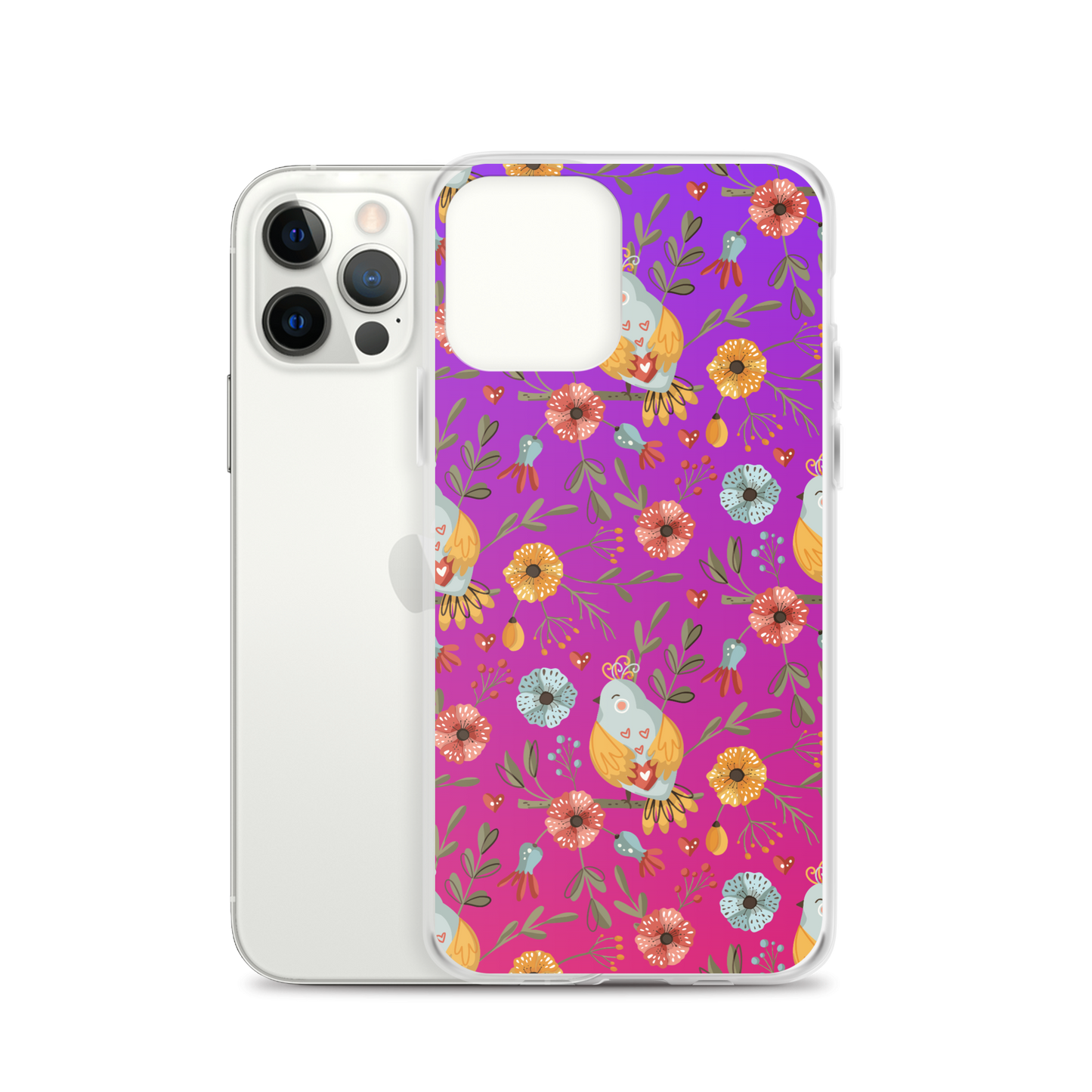 Pink & Purple | Boho Birds Pattern | Bohemian Style | iPhone Case - #5