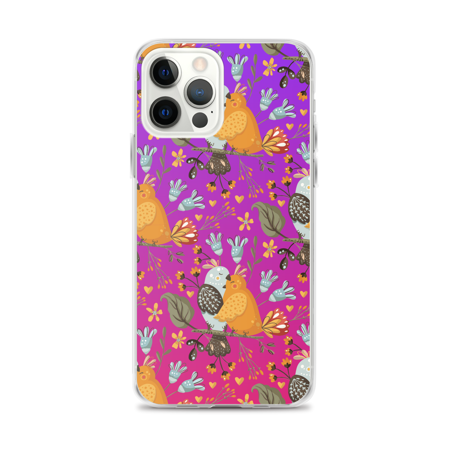 Pink & Purple | Boho Birds Pattern | Bohemian Style | iPhone Case - #4