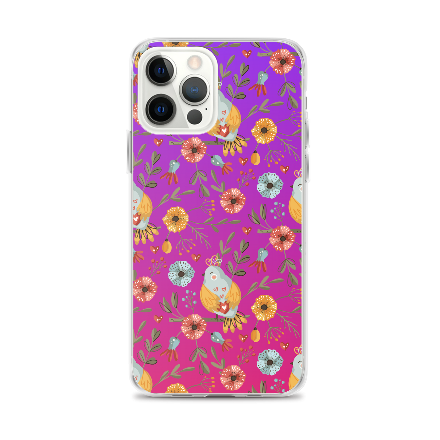 Pink & Purple | Boho Birds Pattern | Bohemian Style | iPhone Case - #5