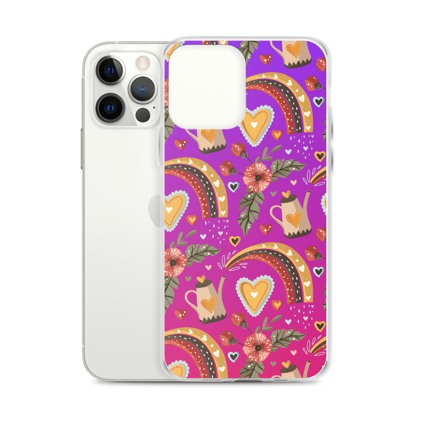 Pink & Purple | Boho Birds Pattern | Bohemian Style | iPhone Case - #6