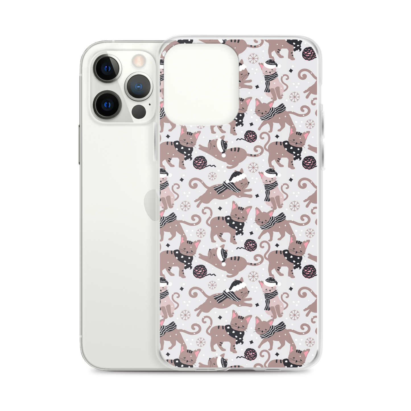 Winter Christmas Cat | Seamless Patterns | iPhone Case - #1