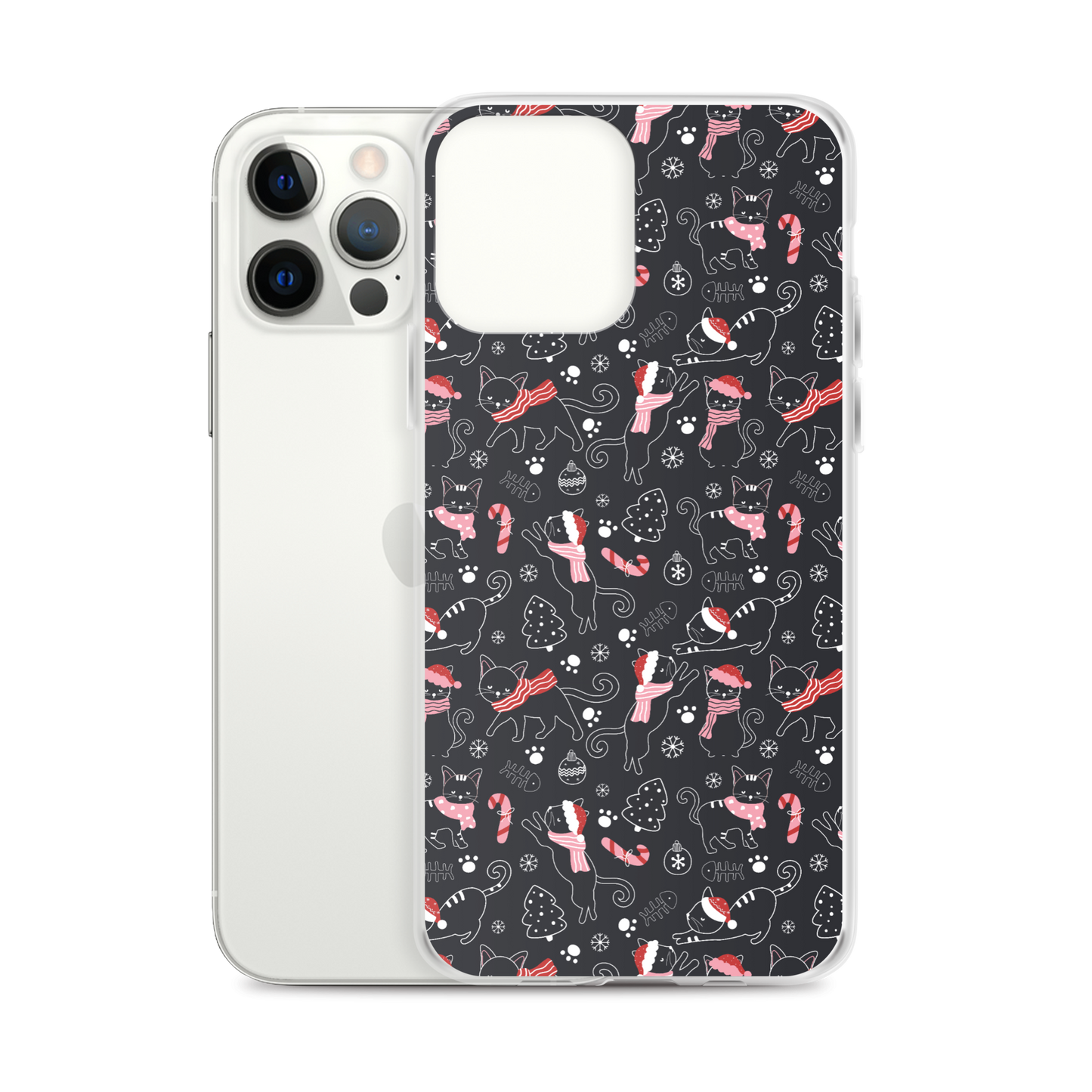 Winter Christmas Cat | Seamless Patterns | iPhone Case - #4