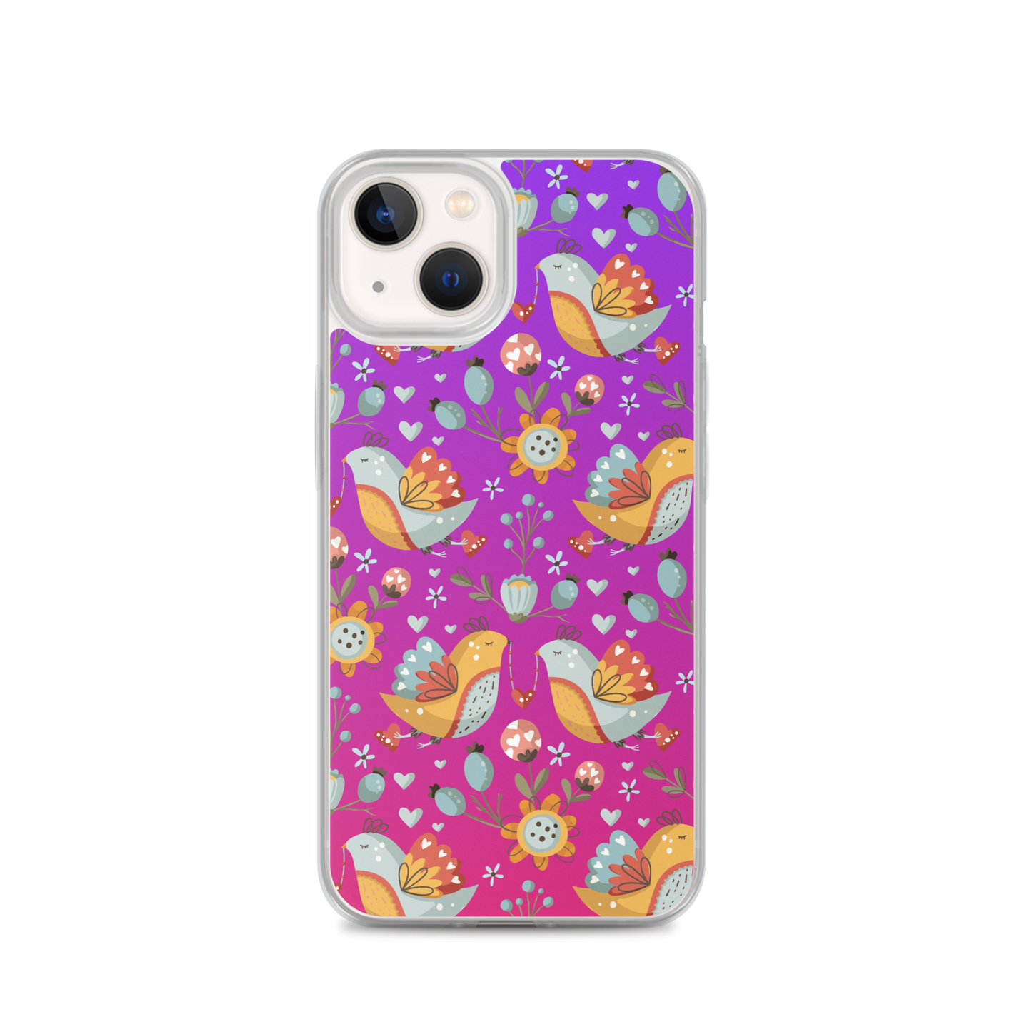 Pink & Purple | Boho Birds Pattern | Bohemian Style | iPhone Case - #2