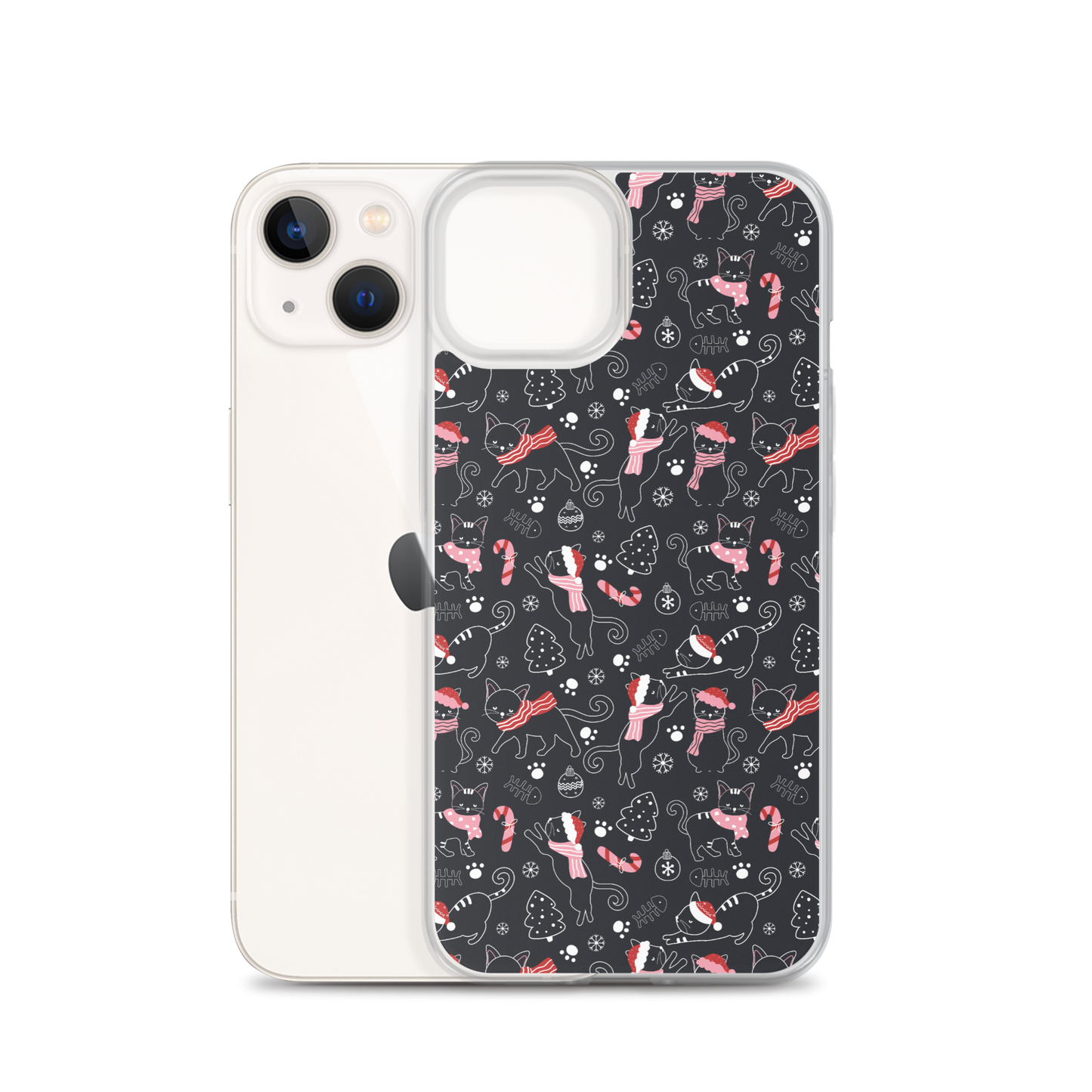 Winter Christmas Cat | Seamless Patterns | iPhone Case - #4