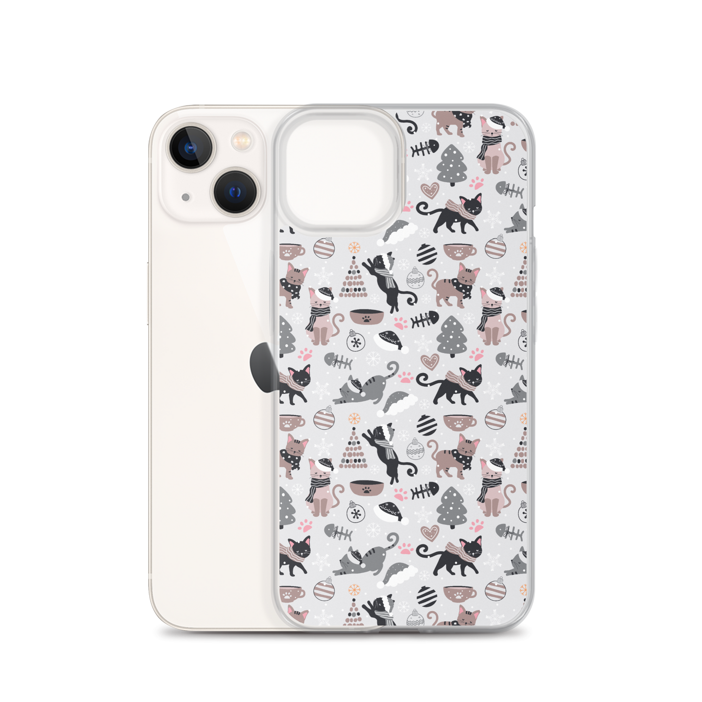 Winter Christmas Cat | Seamless Patterns | iPhone Case - #6