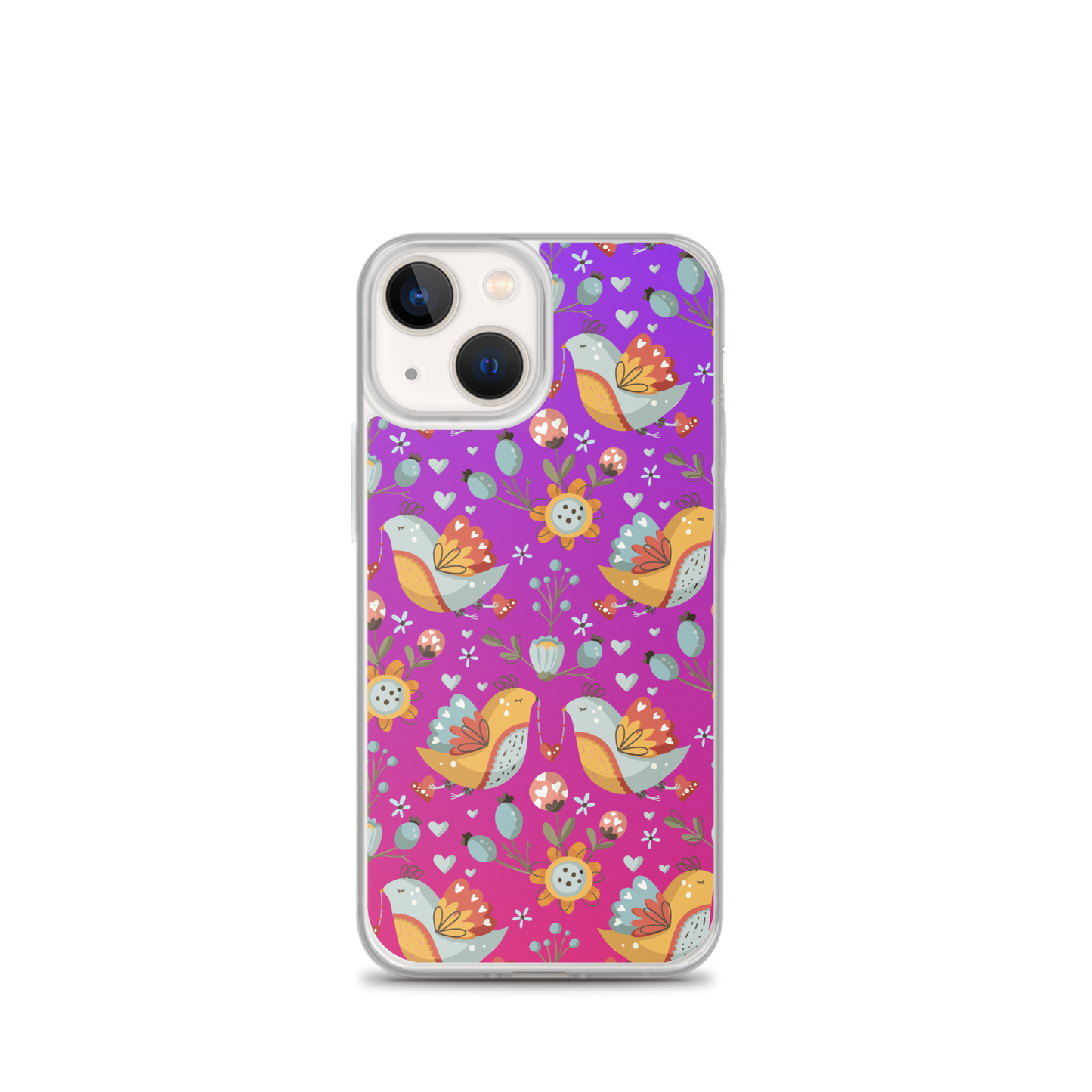 Pink & Purple | Boho Birds Pattern | Bohemian Style | iPhone Case - #2