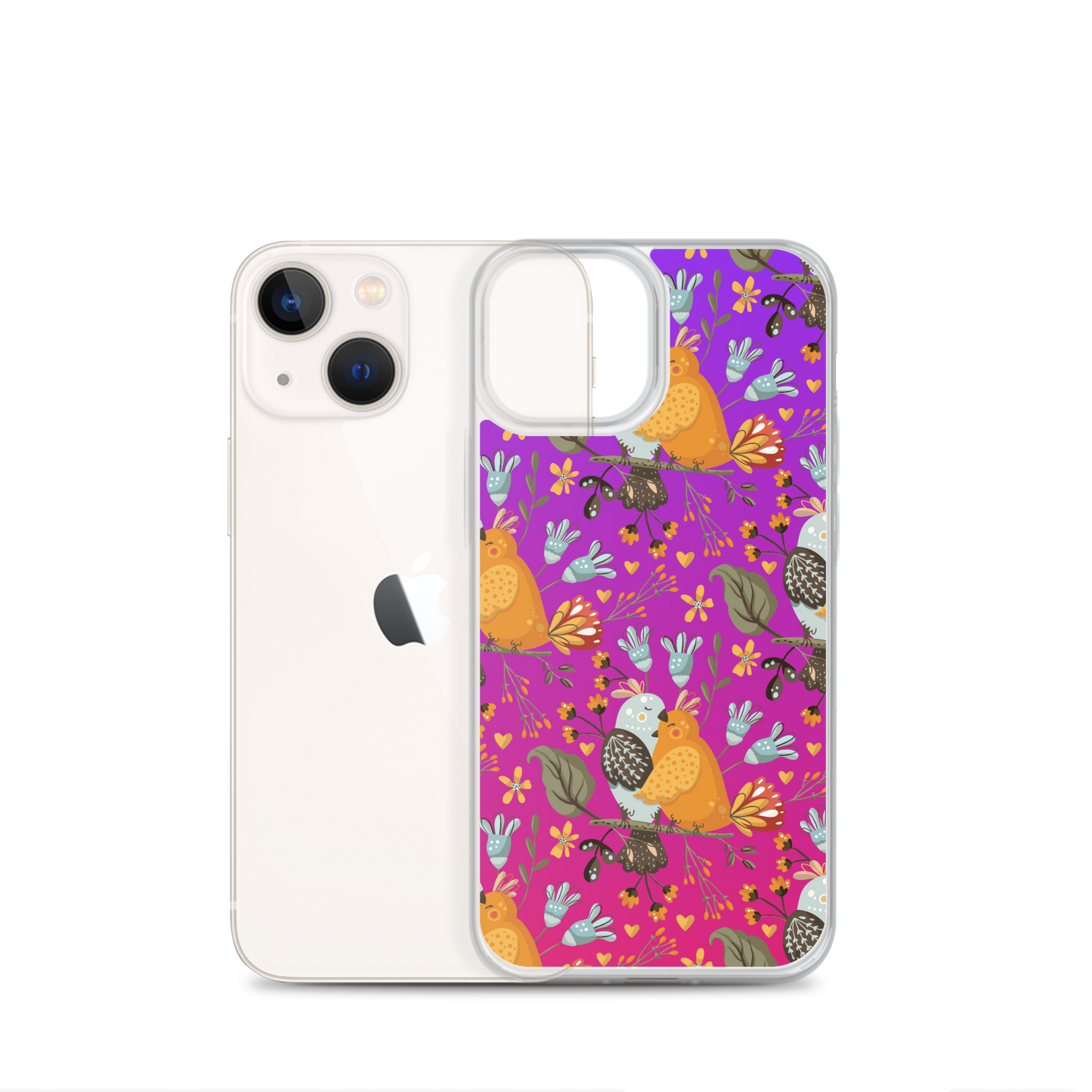 Pink & Purple | Boho Birds Pattern | Bohemian Style | iPhone Case - #4