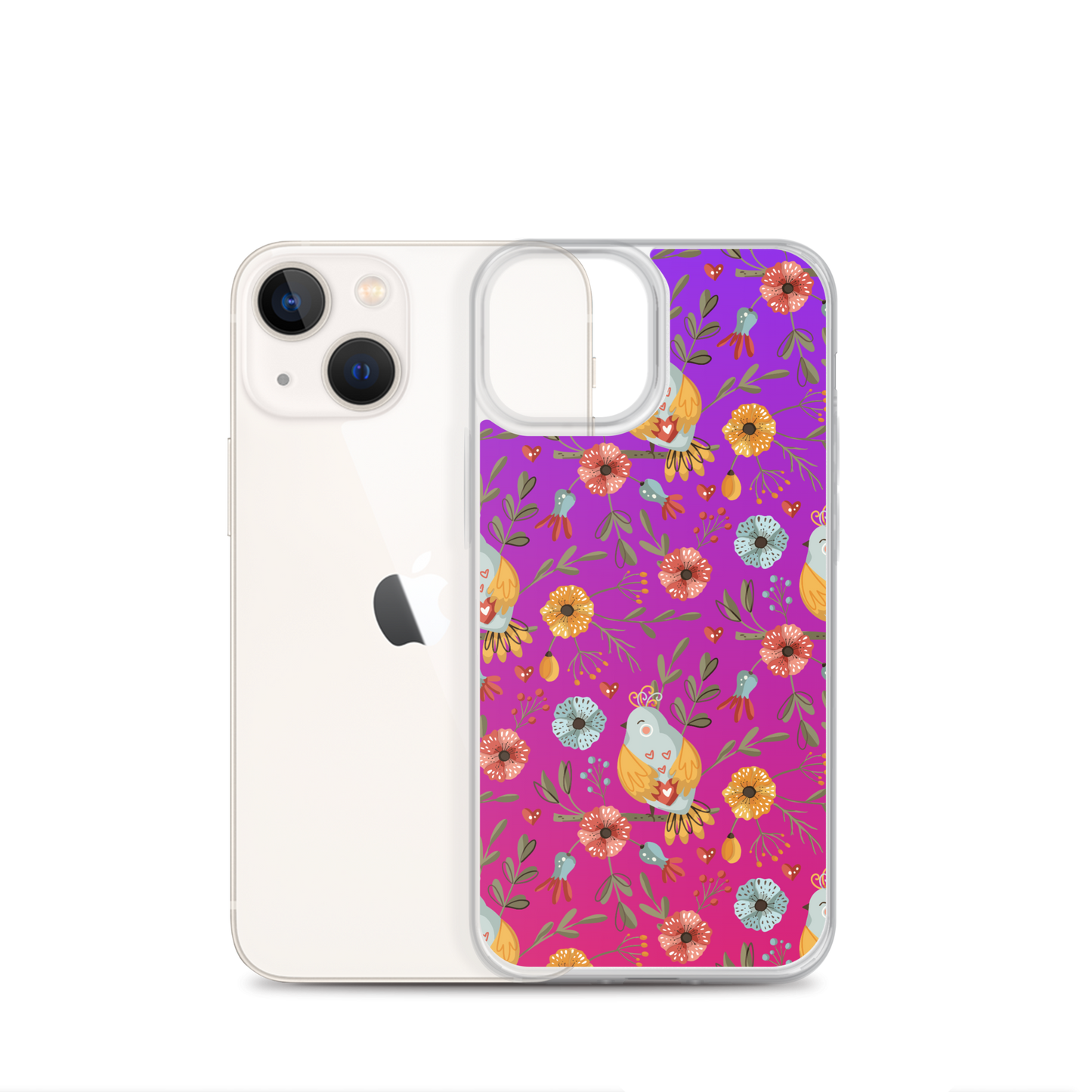 Pink & Purple | Boho Birds Pattern | Bohemian Style | iPhone Case - #5