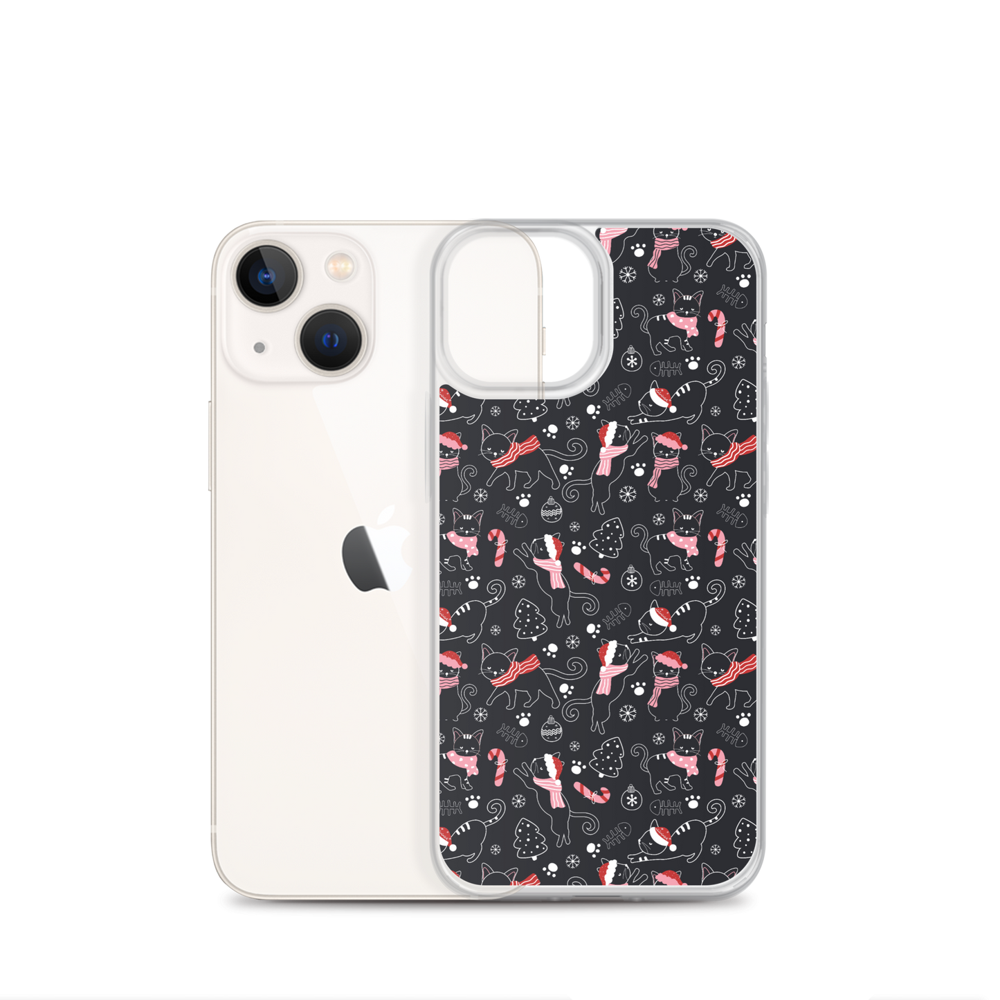 Winter Christmas Cat | Seamless Patterns | iPhone Case - #4